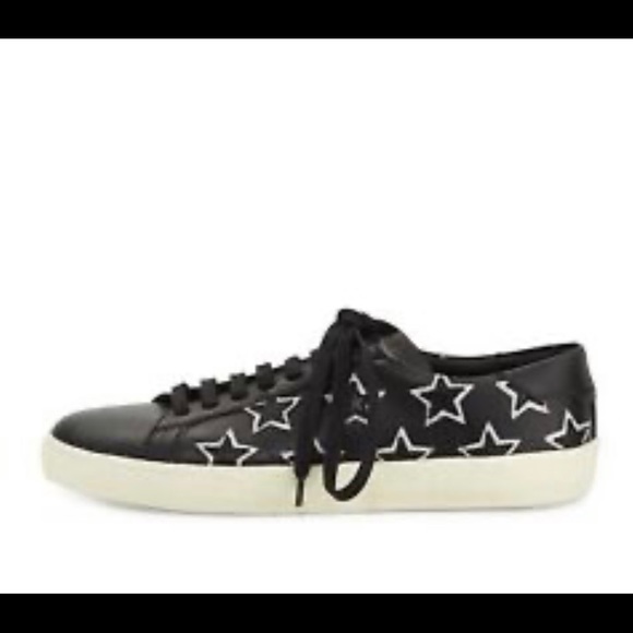 Saint Laurent Women's Black Star Sneaker Size 36.5 - Picture 1 of 11